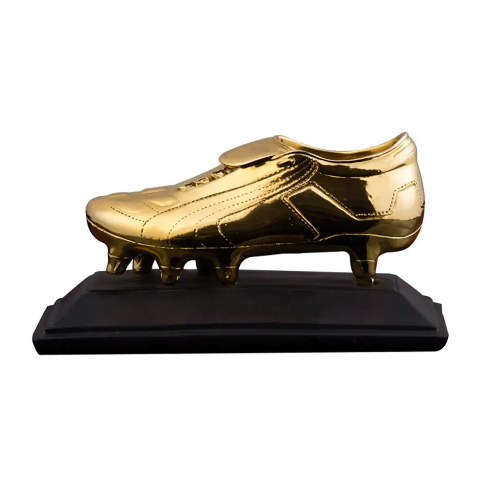 Sports Football Trophy Resin Electroplated Safe to Use Non-toxic Golden Shoe Award Trophy World Cup celebration Gift
Sports Football Trophy Resin Electroplated Safe to Use Non-toxic Golden Shoe Award Trophy World Cup celebration Gift