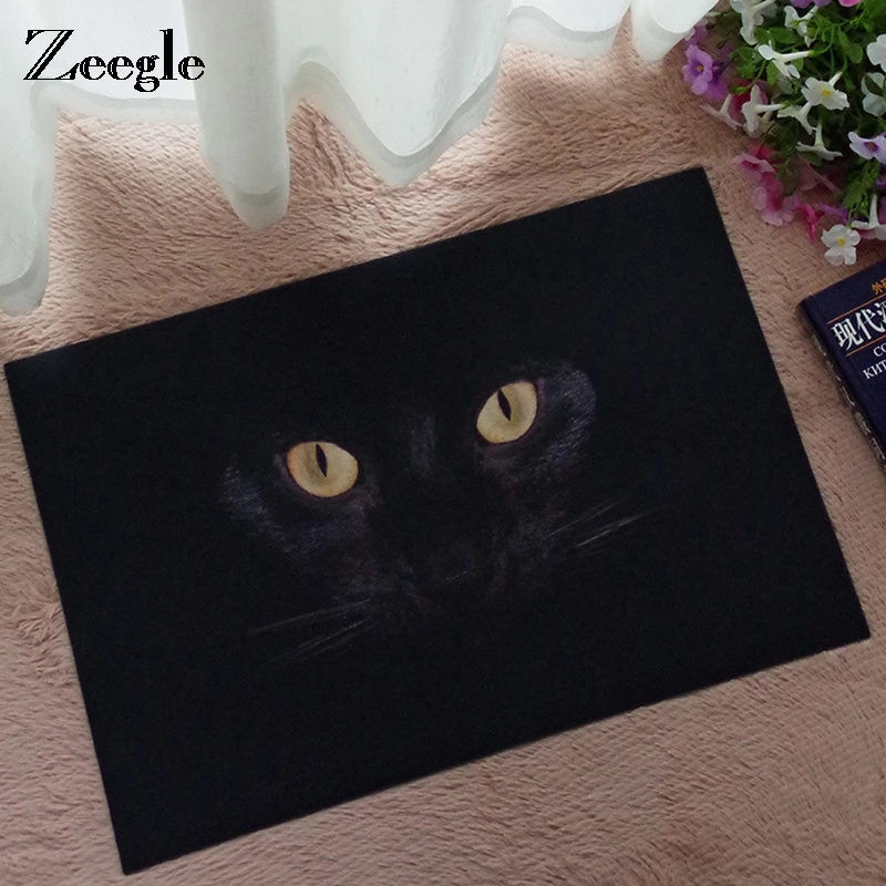 Напольный коврик Zeegle Black Cat Печатные дверные маты, нескользящий коврик для ванной комнаты, прихожей, гостиной, спальни, домашние коврики
Напольный коврик Zeegle Black Cat Печатные дверные маты, нескользящий коврик для ванной комнаты, прихожей, гостиной, спальни, домашние коврики