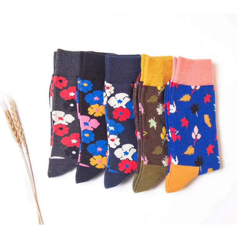 3 Pairs Long Happy Socks for Men Women Fashion Flower Leaf Weed Floral Printed Luxury Socks Mans Cotton Skateboard Socks L Size
3 Pairs Long Happy Socks for Men Women Fashion Flower Leaf Weed Floral Printed Luxury Socks Mans Cotton Skateboard Socks L Size