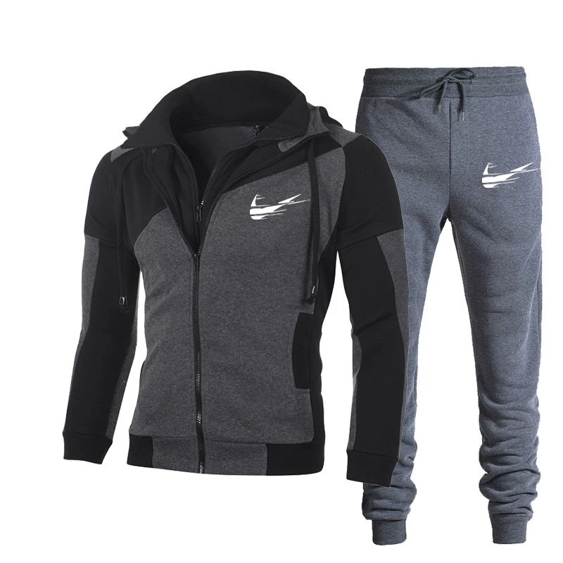 2021 personality double zipper men's hoodie sportswear brand suit track suit men's casual fitness + cotton pants two-piece suit
2021 personality double zipper men's hoodie sportswear brand suit track suit men's casual fitness + cotton pants two-piece suit