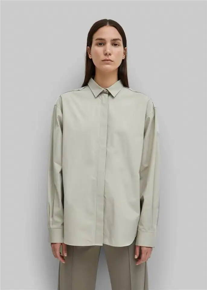 Totem* New High Quality Women Lapel Cotton Shirt Long Sleeve Fashion Solid Color Top Loose Casual Classic Femme Chemise Tops
Totem* New High Quality Women Lapel Cotton Shirt Long Sleeve Fashion Solid Color Top Loose Casual Classic Femme Chemise Tops