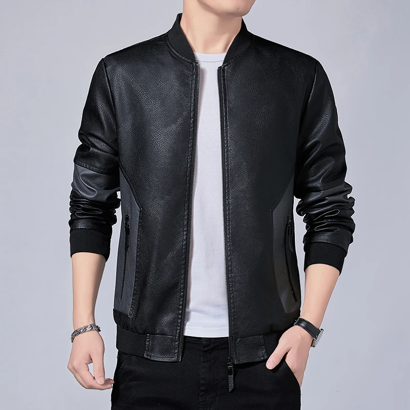 2021 Autumn/Winter Korean Men Faux Leather Motorcycle Jackets Men‘s Slim Fit Outwear PU Leather Coats Male 2 Colors M-4XL P3031
2021 Autumn/Winter Korean Men Faux Leather Motorcycle Jackets Men‘s Slim Fit Outwear PU Leather Coats Male 2 Colors M-4XL P3031