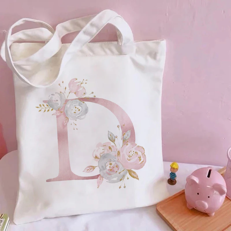 Summer 26 English alphabet Flower Printed Ladies Handbags Canvas Tote Bag Cartoon Shopping Handbag Travel Shoulder Shopper Bags
Summer 26 English alphabet Flower Printed Ladies Handbags Canvas Tote Bag Cartoon Shopping Handbag Travel Shoulder Shopper Bags