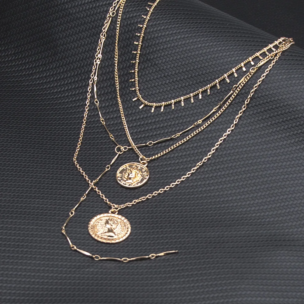 Vintage Multilayer Pendant Necklace Female Fashion Kpop Gold Noble Necklace For Women Exquisite Link Chain Jewelry Girl Gift
Vintage Multilayer Pendant Necklace Female Fashion Kpop Gold Noble Necklace For Women Exquisite Link Chain Jewelry Girl Gift