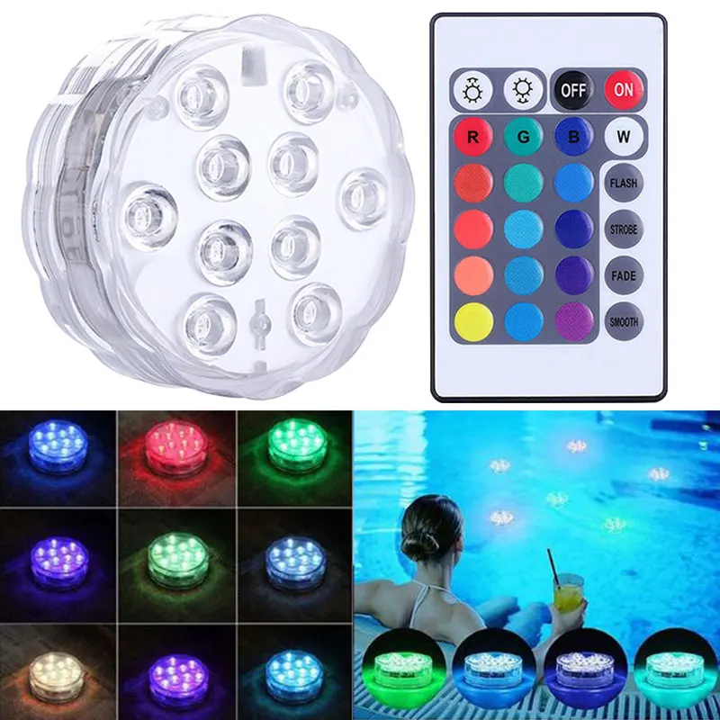 RGB Swimming Pool Lighting LED Night Lights Waterproof Underwater Fishing Light for Pools Outdoor Vase Party Garden Decoration
RGB Swimming Pool Lighting LED Night Lights Waterproof Underwater Fishing Light for Pools Outdoor Vase Party Garden Decoration
