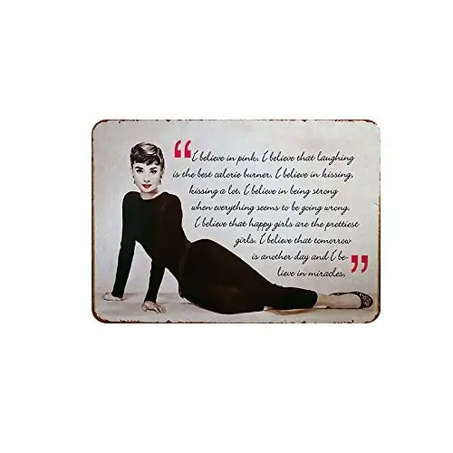Audrey Hepburn tin Sign Vintage Metal Pub Club Cafe bar Home Wall Art Decoration Poster Retro 8x12 inches
Audrey Hepburn tin Sign Vintage Metal Pub Club Cafe bar Home Wall Art Decoration Poster Retro 8x12 inches