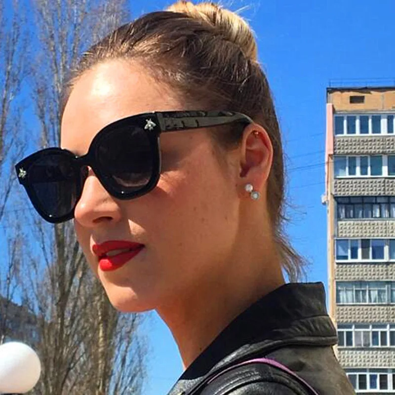 Женские квадратные солнцезащитные очки PLINTH D роскошные брендовые дизайнерские