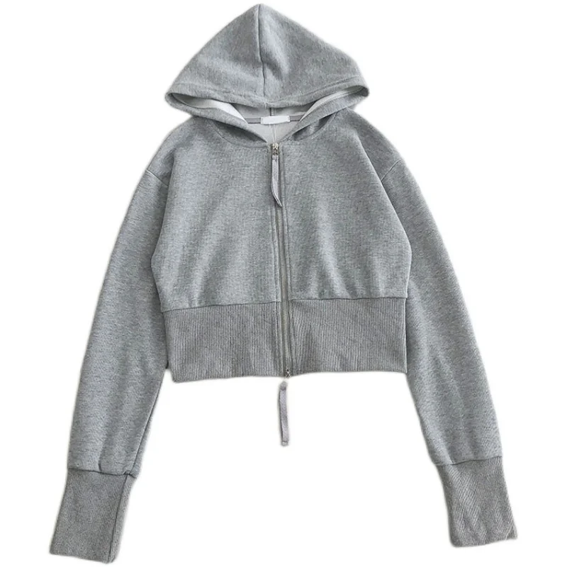 2021 spring new products casual style double zipper short hooded sweater long sleeve cardigan jacket women
2021 spring new products casual style double zipper short hooded sweater long sleeve cardigan jacket women