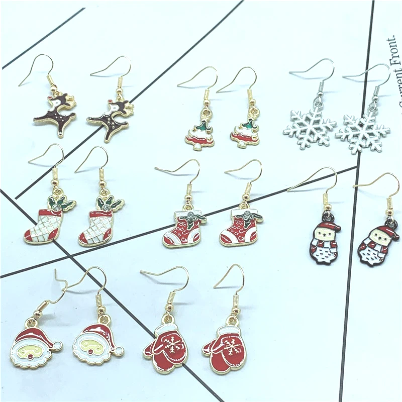 New Christmas Earrings Snowman Santa Snowflake Elk Gloves Earrings Ornaments Girls Friends Christmas Gifts
New Christmas Earrings Snowman Santa Snowflake Elk Gloves Earrings Ornaments Girls Friends Christmas Gifts