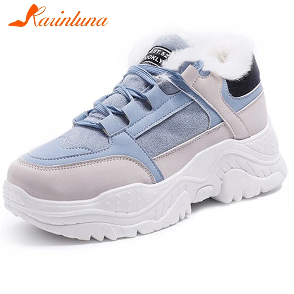 KARINLUNA New Fashion Winter Female Warm Fur Casual Sneakers Thick Sole shoelace Plush Women Sneakers Shallow Women Shoes
KARINLUNA New Fashion Winter Female Warm Fur Casual Sneakers Thick Sole shoelace Plush Women Sneakers Shallow Women Shoes