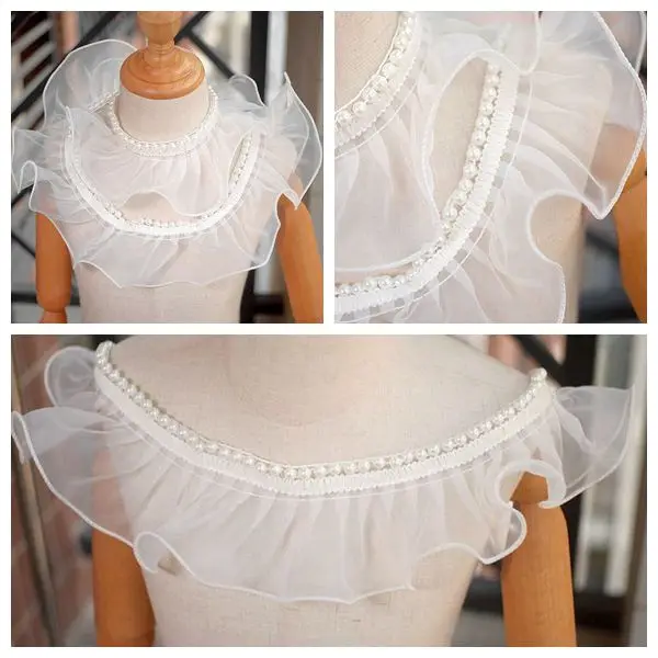 width 8cm Organza Wooden Ear Pearl Lace Clothes Accessories Wrinkle Lace trims Skirt Clothes Hem Lengthened Accessories
width 8cm Organza Wooden Ear Pearl Lace Clothes Accessories Wrinkle Lace trims Skirt Clothes Hem Lengthened Accessories