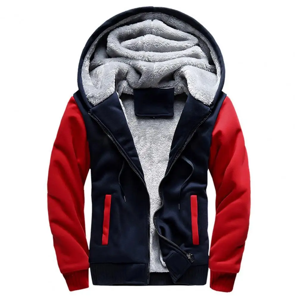 Winter Coat Solid Colors Drawstring Zipper Fly Cardigan Hooded Extra Thick Men Jacket for Work
Winter Coat Solid Colors Drawstring Zipper Fly Cardigan Hooded Extra Thick Men Jacket for Work