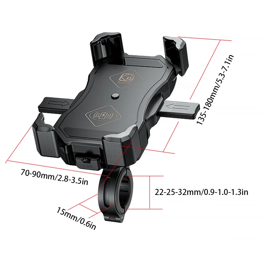 4.7-7 inch Phone Holder Motorcycle QC3.0 Wireless Charger Handlebar Bicycle Bracket Quick Charge USB Charger GPS Mount Bracket
4.7-7 inch Phone Holder Motorcycle QC3.0 Wireless Charger Handlebar Bicycle Bracket Quick Charge USB Charger GPS Mount Bracket