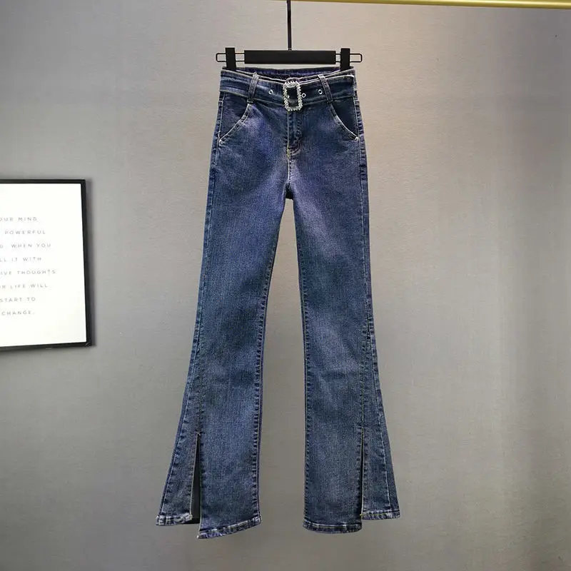 Asymmetrical Women Jeans Autumn Winter 2021 Shine Solid Ankle Length Flare Female Pants Top Quality
Asymmetrical Women Jeans Autumn Winter 2021 Shine Solid Ankle Length Flare Female Pants Top Quality