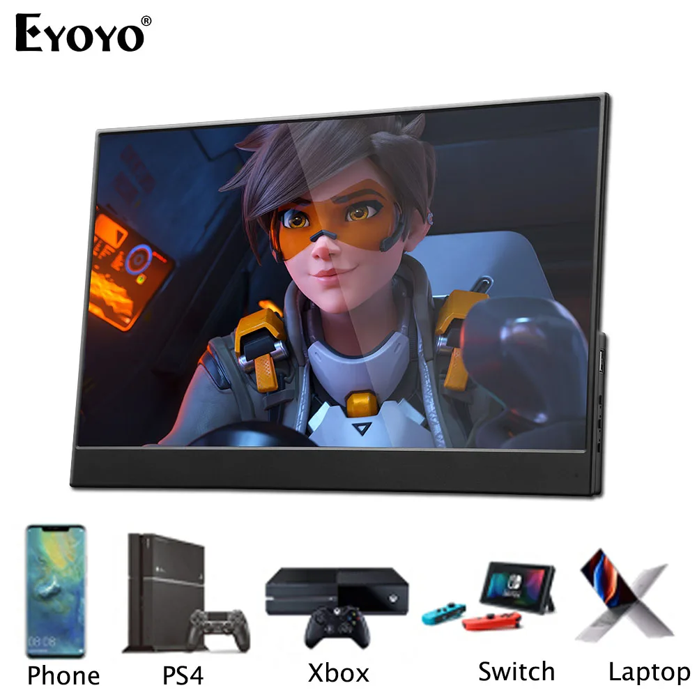 EYOYO EM15R 15 6 "FHD 1920x1080 портативный монитор ЖК экран ультратонкий тонкий L образный