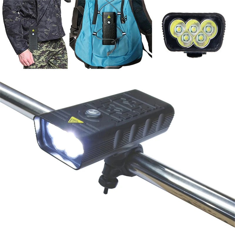 10000MAH 5Leds Bicycle light Usb Rechargeable T6 3000lm Bike Light Flashlight Outdoor MTB Cycling Bike Accessaries As Power Bank
10000MAH 5Leds Bicycle light Usb Rechargeable T6 3000lm Bike Light Flashlight Outdoor MTB Cycling Bike Accessaries As Power Bank