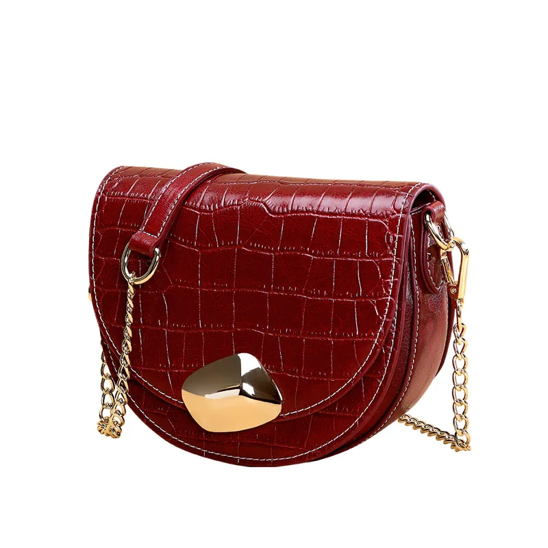 Women Saddle Bag Genuine Leather Alligator Shoulder Bag Crocodile Cowhide Chain Fashion Crossbody Messenger Tote Bag
Women Saddle Bag Genuine Leather Alligator Shoulder Bag Crocodile Cowhide Chain Fashion Crossbody Messenger Tote Bag