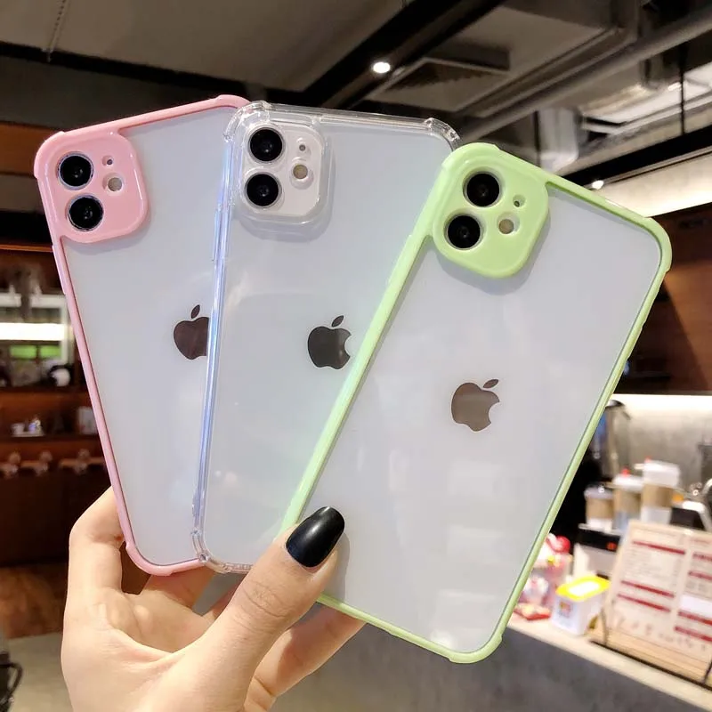 Candy Color Frame Transparent Phone Case For 12 11 Pro X Xs MAX mini XR 7 8 Plus SE2 Shockproof Lens protection Back Cover
Candy Color Frame Transparent Phone Case For 12 11 Pro X Xs MAX mini XR 7 8 Plus SE2 Shockproof Lens protection Back Cover