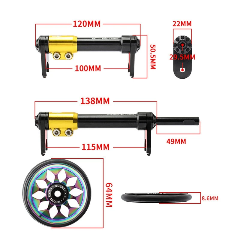 MUQZI Folding Bike Easy Wheel and Extension Rod for Brompton Rear Cargo Rack Easywheel Telescopic Rod
MUQZI Folding Bike Easy Wheel and Extension Rod for Brompton Rear Cargo Rack Easywheel Telescopic Rod