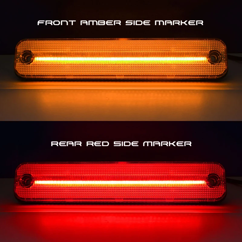 4x F & R янтарно красные светодиодные боковые габаритные фонари для Hummer H2 2003 2009