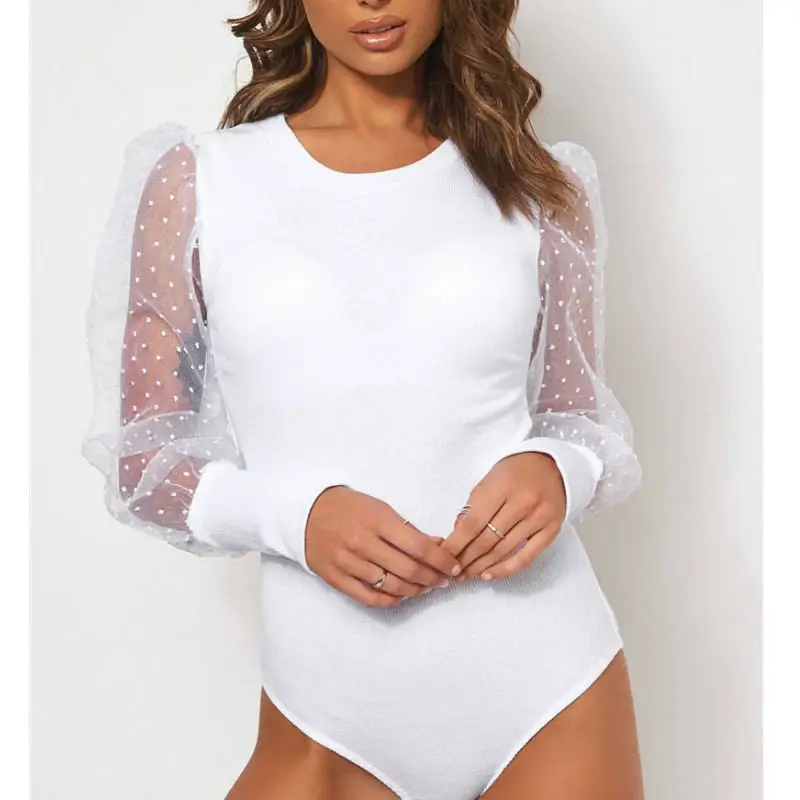 Fashion Sheer Mesh Puff Sleeve Bodysuit Autumn Women Ladies Casual Sexy Bodysuits
Fashion Sheer Mesh Puff Sleeve Bodysuit Autumn Women Ladies Casual Sexy Bodysuits
