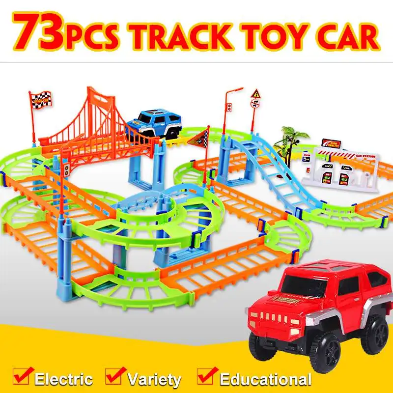 73Pcs Double-layer Children's Toy Car Track Amazing Track Car Assembled Electric High-speed Track for Kids Birthday Gifts
73Pcs Double-layer Children's Toy Car Track Amazing Track Car Assembled Electric High-speed Track for Kids Birthday Gifts