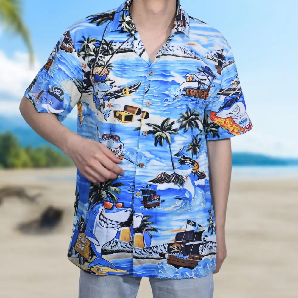 Мужская Летняя гавайская рубашка, Повседневная пляжная Праздничная блузка с короткими рукавами, цветочные топы, футболки на пуговицах, 2021
Мужская Летняя гавайская рубашка, Повседневная пляжная Праздничная блузка с короткими рукавами, цветочные топы, футболки на пуговицах, 2021