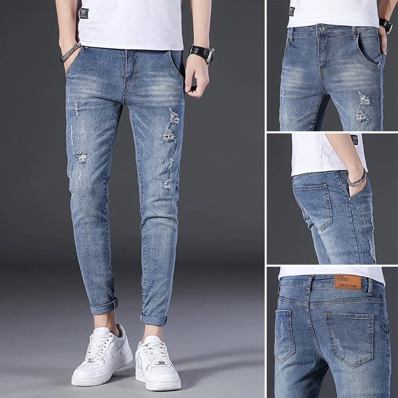 men's fashion pants denim jeans men brand summer 2021 stretch ripped jeans for men slim School teenagers streetwear pencil pants
men's fashion pants denim jeans men brand summer 2021 stretch ripped jeans for men slim School teenagers streetwear pencil pants