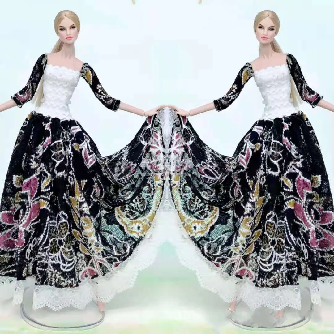 Cosplay 11.5" Princess Doll Clothes For Barbie Clothes Fashion Mid-sleeve Shirt Black Floral Skirt Gown 1/6 BJD Accessories Toys
Cosplay 11.5" Princess Doll Clothes For Barbie Clothes Fashion Mid-sleeve Shirt Black Floral Skirt Gown 1/6 BJD Accessories Toys
