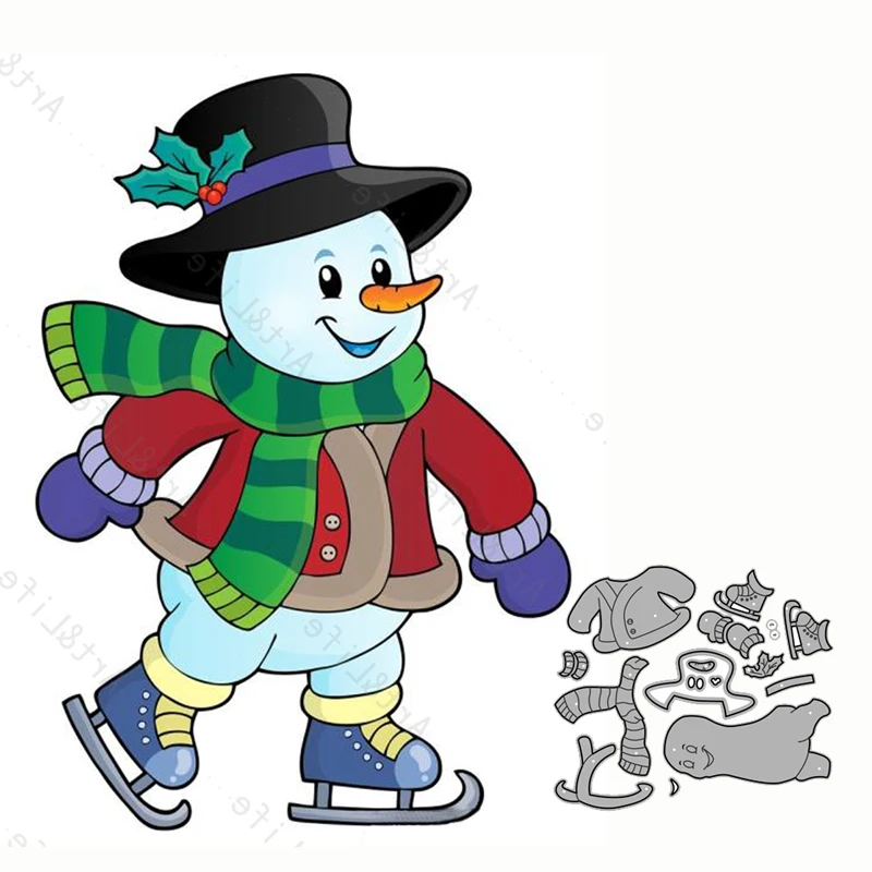 Hot New Metal Cutting Dies Skating Snow Man Stencils for Making Scrapbooking Album Paper Cards Embossing Cut Die
Hot New Metal Cutting Dies Skating Snow Man Stencils for Making Scrapbooking Album Paper Cards Embossing Cut Die