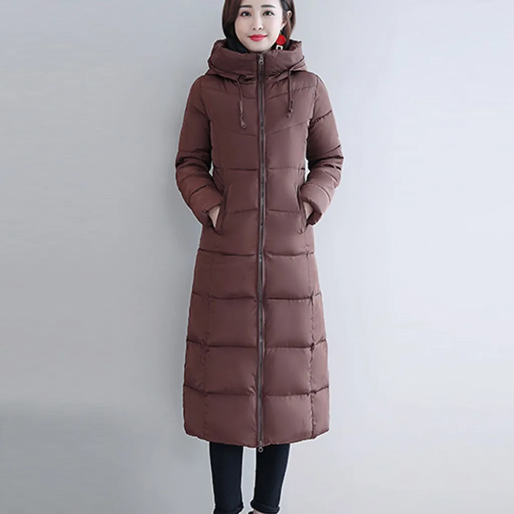 2019 зимняя женская куртка плюс размер женские парки теплые тонкие до колена