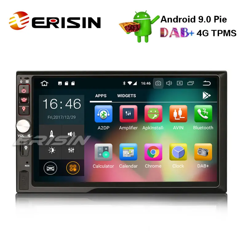 Erisin ES4841U 7 "двойной Din Android 9 0 Авторадио DAB + GPS Bluetooth WiFi TDT Радио RDS USB Navi | Автомобили