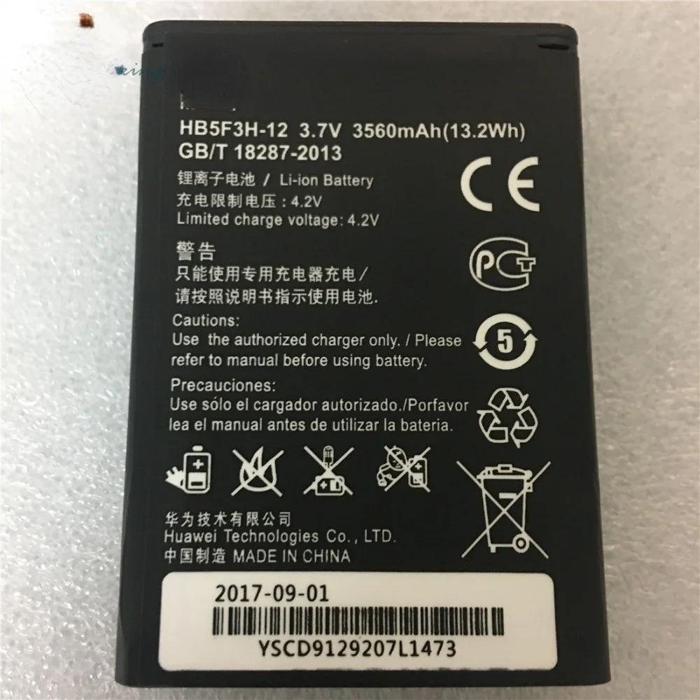 Аккумулятор HB5F3H 3560 мАч для Huawei E5372T E5775 4G LTE FDD Cat 4, Wi-Fi роутер
Аккумулятор HB5F3H 3560 мАч для Huawei E5372T E5775 4G LTE FDD Cat 4, Wi-Fi роутер