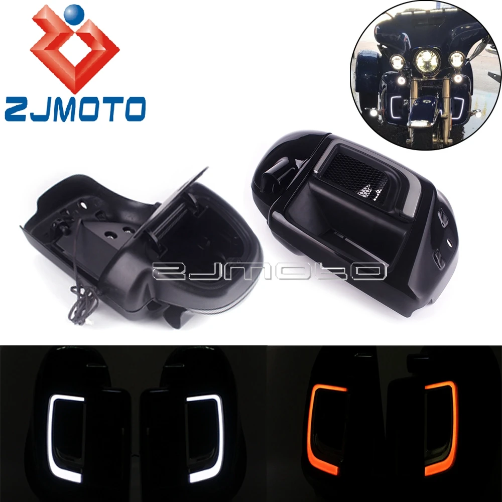 For Harley Touring 2014-up 2020 2021 Lower Leg Warmer Vented Fairing W/ LED Fairing Lower Grills Turn Signal Running Lamp Light
For Harley Touring 2014-up 2020 2021 Lower Leg Warmer Vented Fairing W/ LED Fairing Lower Grills Turn Signal Running Lamp Light
