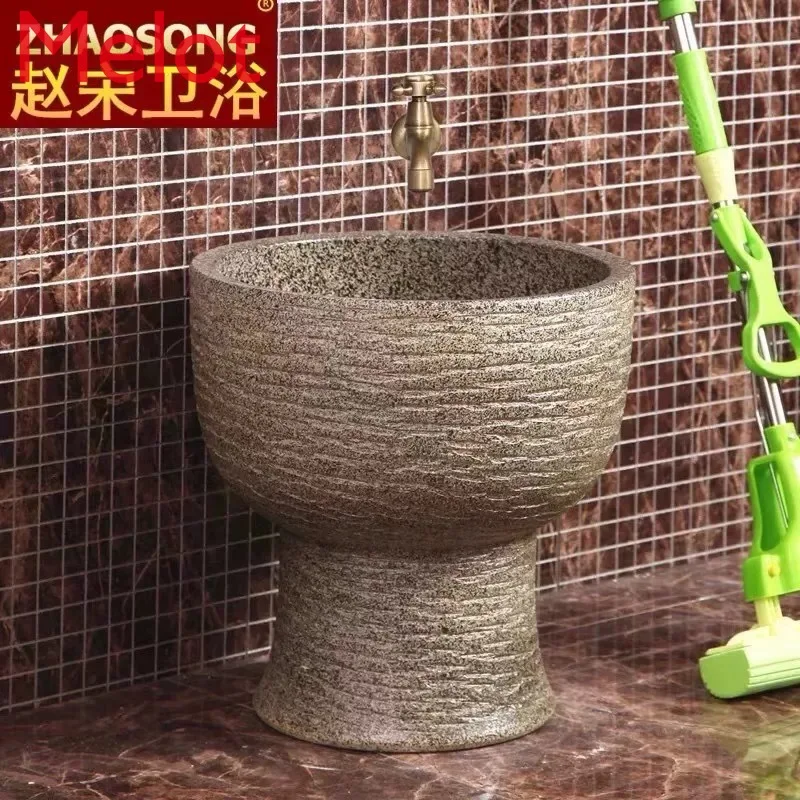 Mop Pool Balcony Bathroom Ceramic One-Piece Retro Wash Mop Basin One-Piece Mop Pool Large Mop Sink Household
Mop Pool Balcony Bathroom Ceramic One-Piece Retro Wash Mop Basin One-Piece Mop Pool Large Mop Sink Household