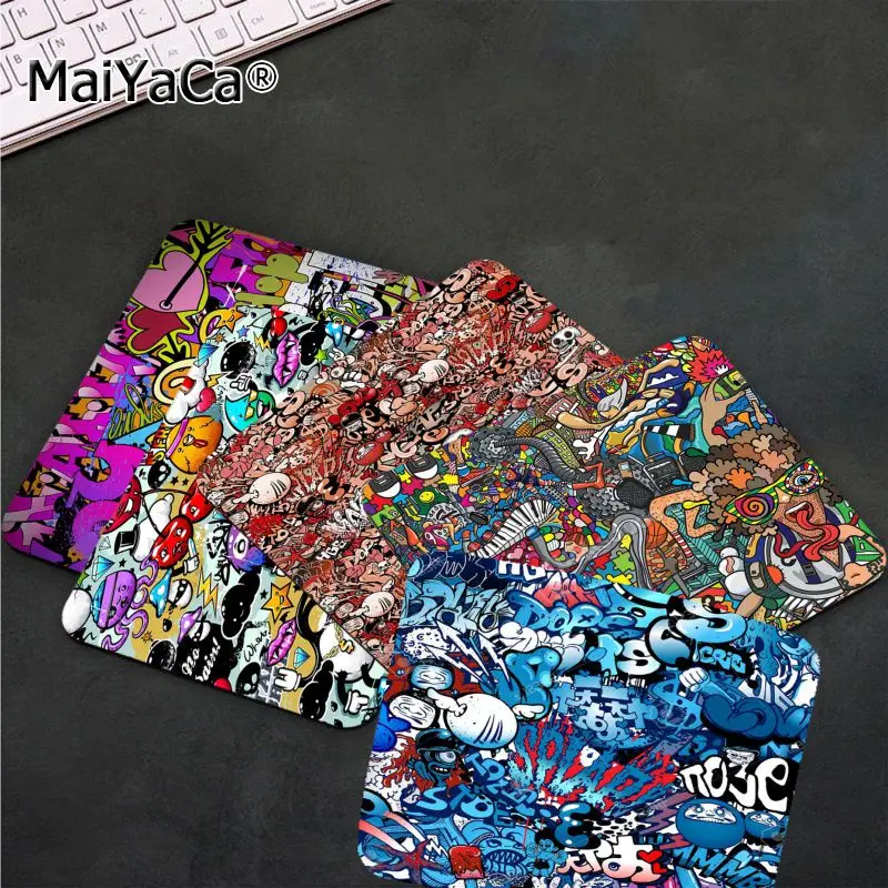 

MaiYaCa пользовательский кожаный удобный коврик для мыши с граффити, игровой коврик для мыши, Лидер продаж, оптовая продажа, игровой коврик для ...