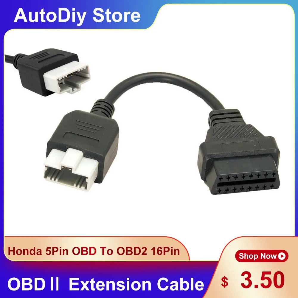 For Honda 5 Pin OBD To OBD2 16 Pin Female OBDⅡ Extension Cable Car Diagnostic Adapter Connector
For Honda 5 Pin OBD To OBD2 16 Pin Female OBDⅡ Extension Cable Car Diagnostic Adapter Connector