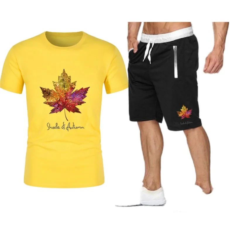 Men Sets T shirt+Shorts Cotton Print Maple Leaf Hip hop Tracksuit Jogging Sportswear Tshirt Men Beach Shorts Summer Man Set
Men Sets T shirt+Shorts Cotton Print Maple Leaf Hip hop Tracksuit Jogging Sportswear Tshirt Men Beach Shorts Summer Man Set