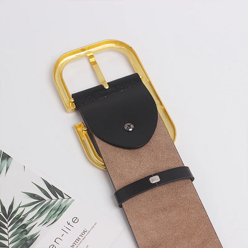 Leather Wide Belt For Women Gold Square Buckle Pin Buckle Jeans Black Belt Luxury Brand Ladies Vintage Strap Female Waistband
Leather Wide Belt For Women Gold Square Buckle Pin Buckle Jeans Black Belt Luxury Brand Ladies Vintage Strap Female Waistband