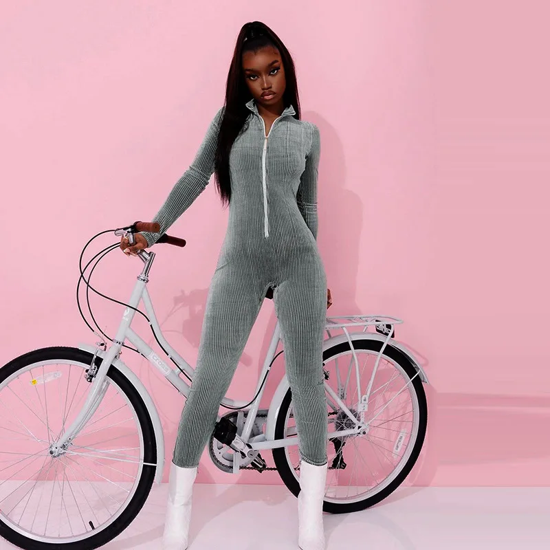 Новинка 2021, женский комбинезон с длинным рукавом, на молнии, для фитнеса, для бега, тонкий облегающий цельный комбинезон, одежда для клубной ... 
Новинка 2021, женский комбинезон с длинным рукавом, на молнии, для фитнеса, для бега, тонкий облегающий цельный комбинезон, одежда для клубной ...