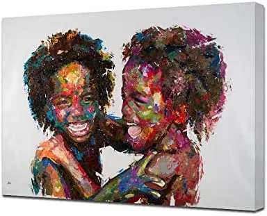 Hand Painted African Boys Laughing Kids Portrait Oil Painting Artwork On Cotton Canvas For Wall Art Decor Living Room Picture
Hand Painted African Boys Laughing Kids Portrait Oil Painting Artwork On Cotton Canvas For Wall Art Decor Living Room Picture