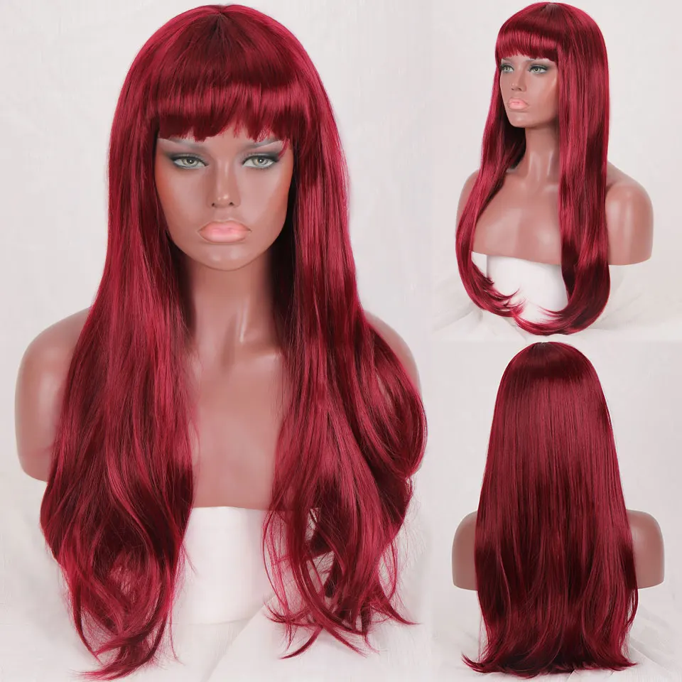AOOSOO Long straight hair full bangs wig high temperature synthetic cosplay daily wear wig 24 inches
AOOSOO Long straight hair full bangs wig high temperature synthetic cosplay daily wear wig 24 inches