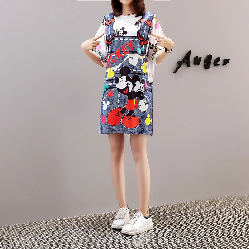 DISNEY 2020 Summer Fake Strap Dress Two-piece Digital Printing Large Size Short-sleeved Loose Mid-length Mickey Mouse T-shirt144
DISNEY 2020 Summer Fake Strap Dress Two-piece Digital Printing Large Size Short-sleeved Loose Mid-length Mickey Mouse T-shirt144