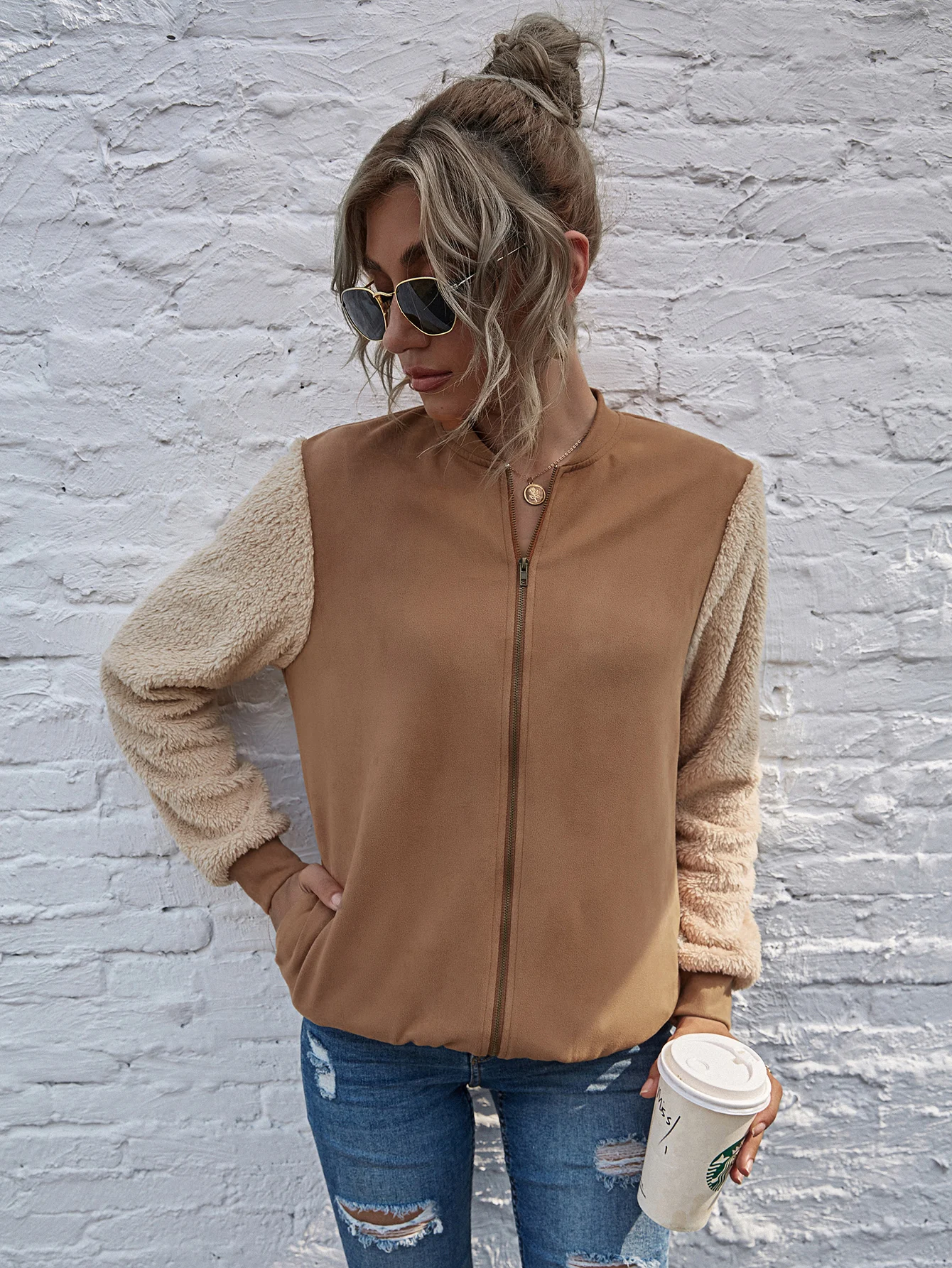 Women Jacket Spring And Summer New Style Stitching Zipper Long Sleeve Ordinary Casual Fashion Slim Fit
Women Jacket Spring And Summer New Style Stitching Zipper Long Sleeve Ordinary Casual Fashion Slim Fit