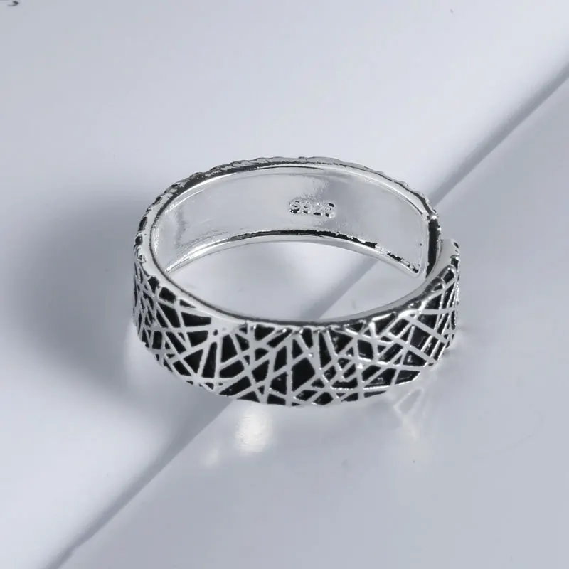 925 Sterling Silver Bird's Nest Pattern Open Rings For Women Personality Female Vintage Jewelry 16mm Adjustable
925 Sterling Silver Bird's Nest Pattern Open Rings For Women Personality Female Vintage Jewelry 16mm Adjustable