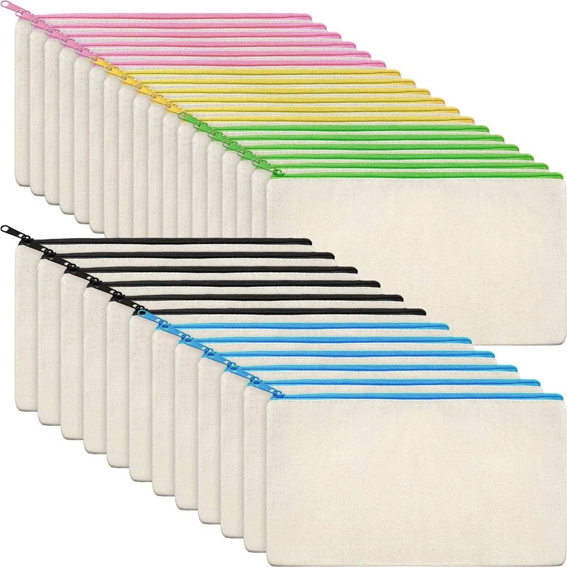 30Pcs Canvas Makeup Bags Zipper Pouch Bags Pencil Case DIY Craft Bags for Travel DIY Craft School Multicolored Zippers
30Pcs Canvas Makeup Bags Zipper Pouch Bags Pencil Case DIY Craft Bags for Travel DIY Craft School Multicolored Zippers