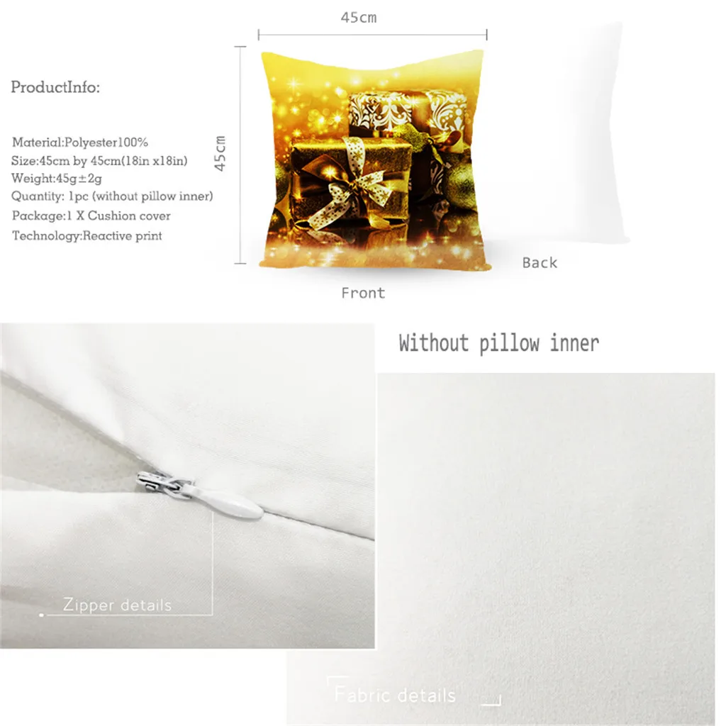 Ouneed Golden Christmas peach skin Cushions Cover Polyester Throw Pillow Sofa Home Decors printed Decorative Pillowcase almofada
Ouneed Golden Christmas peach skin Cushions Cover Polyester Throw Pillow Sofa Home Decors printed Decorative Pillowcase almofada