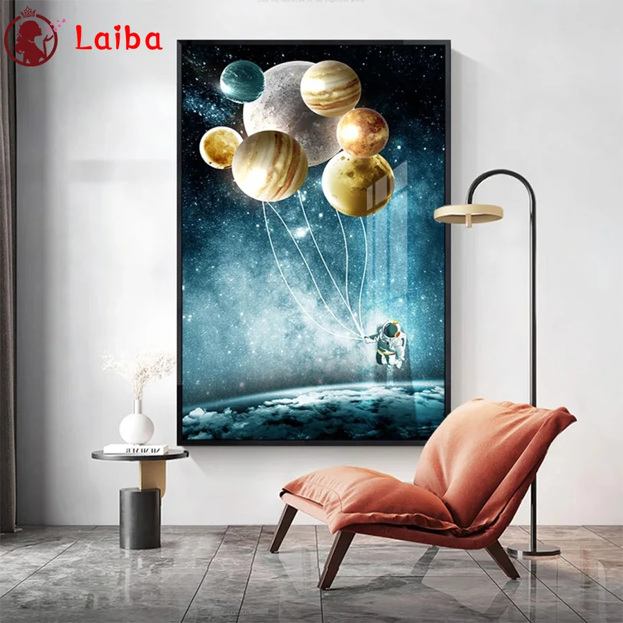 New 5D Round Diamond Painting Abstract art, space astronaut planet Sticker Diamond diy Embroidery Home Decoration Mosaic
New 5D Round Diamond Painting Abstract art, space astronaut planet Sticker Diamond diy Embroidery Home Decoration Mosaic