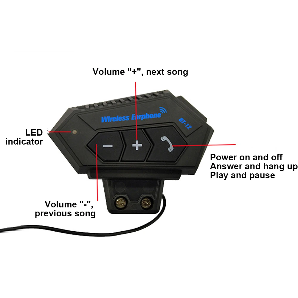 Helmet Headphone Bluetooth Motorcycle Headset V4.2 Bluetooth Intercom Motor Bike Earphone Noise Reduction Microphone MIC
Helmet Headphone Bluetooth Motorcycle Headset V4.2 Bluetooth Intercom Motor Bike Earphone Noise Reduction Microphone MIC