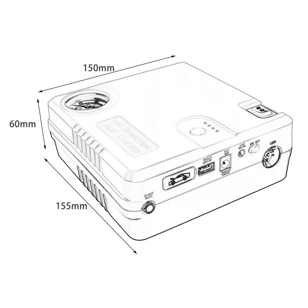 TM16B 16800mAh Car Starting Device Power Bank Car Charger Booster Emergency Battery Quick Starter Electric Inflatable Pump
TM16B 16800mAh Car Starting Device Power Bank Car Charger Booster Emergency Battery Quick Starter Electric Inflatable Pump